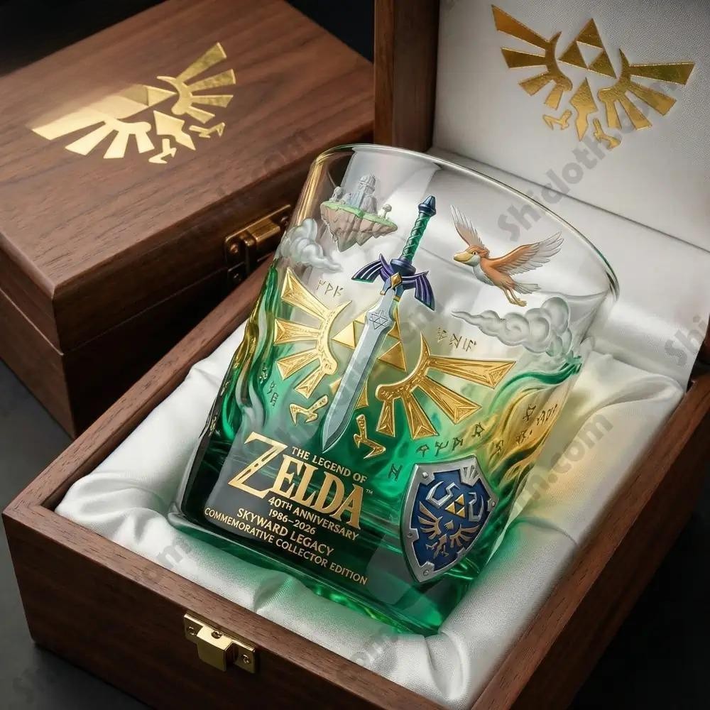No box] The Legend of Zelda 40th Anniversary Whiskey Glass | eBay
