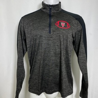 Palos Verdes HS Sea Kings 1/4 Zip Gray Heather Performance Pullover Men's MEDIUM