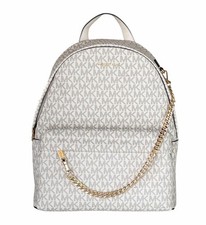 Michael Kors Slater Medium Chain Backpack MK Light Cream Multi