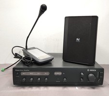 Bosch Plena Mixer Amplifier PLE-1MA060-US With Microphone and Speaker Tested