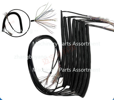 12-21 Cores Spring Spiral Cable Coiled Cable Fit for CNC Handheld Encoder