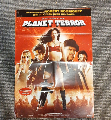 Planet Terror Durchgeladen Alt Seltenes Orginal Film Poster Robert Rodriguez A1
