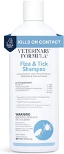 Veterinary Formula - Clinical Care Flea and Tick Shampoo for Dogs Cats, 16 oz