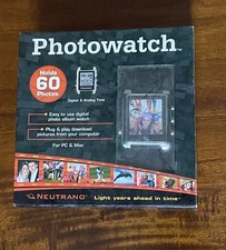 Neutrano Photowatch Watch Pc Mac Digital & Analog Time 60 Photos New