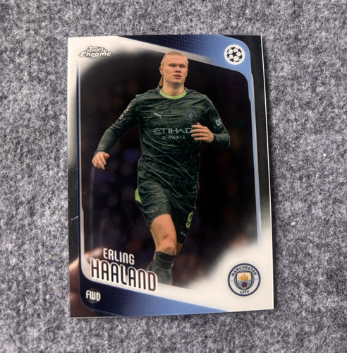 Topps 2025-26 Chrome UEFA Club Competitions Erling Haaland Man City #181