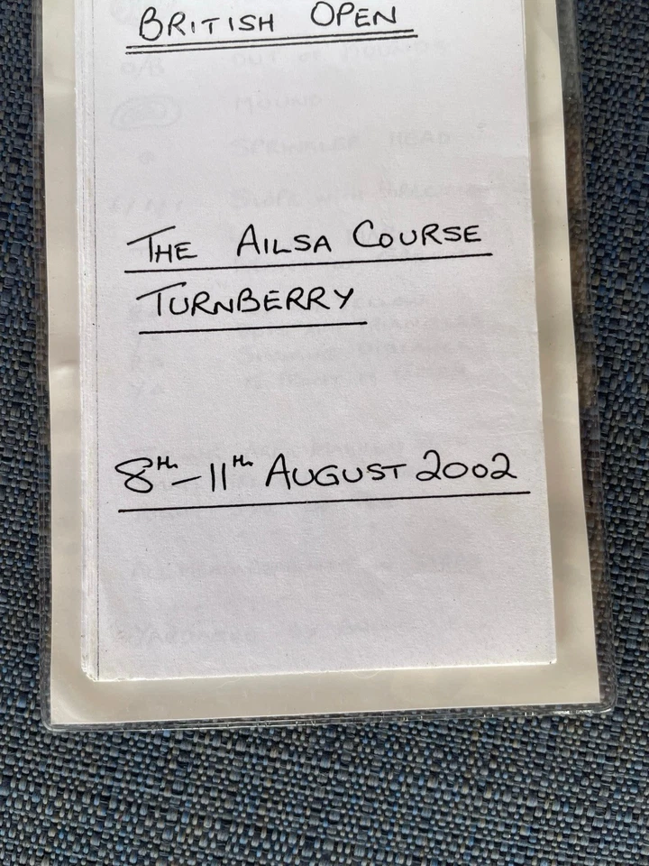 Guía de yardas LPGA usada por Tour Player. 2002 British Women Open Turnberry Foto 3 de 4