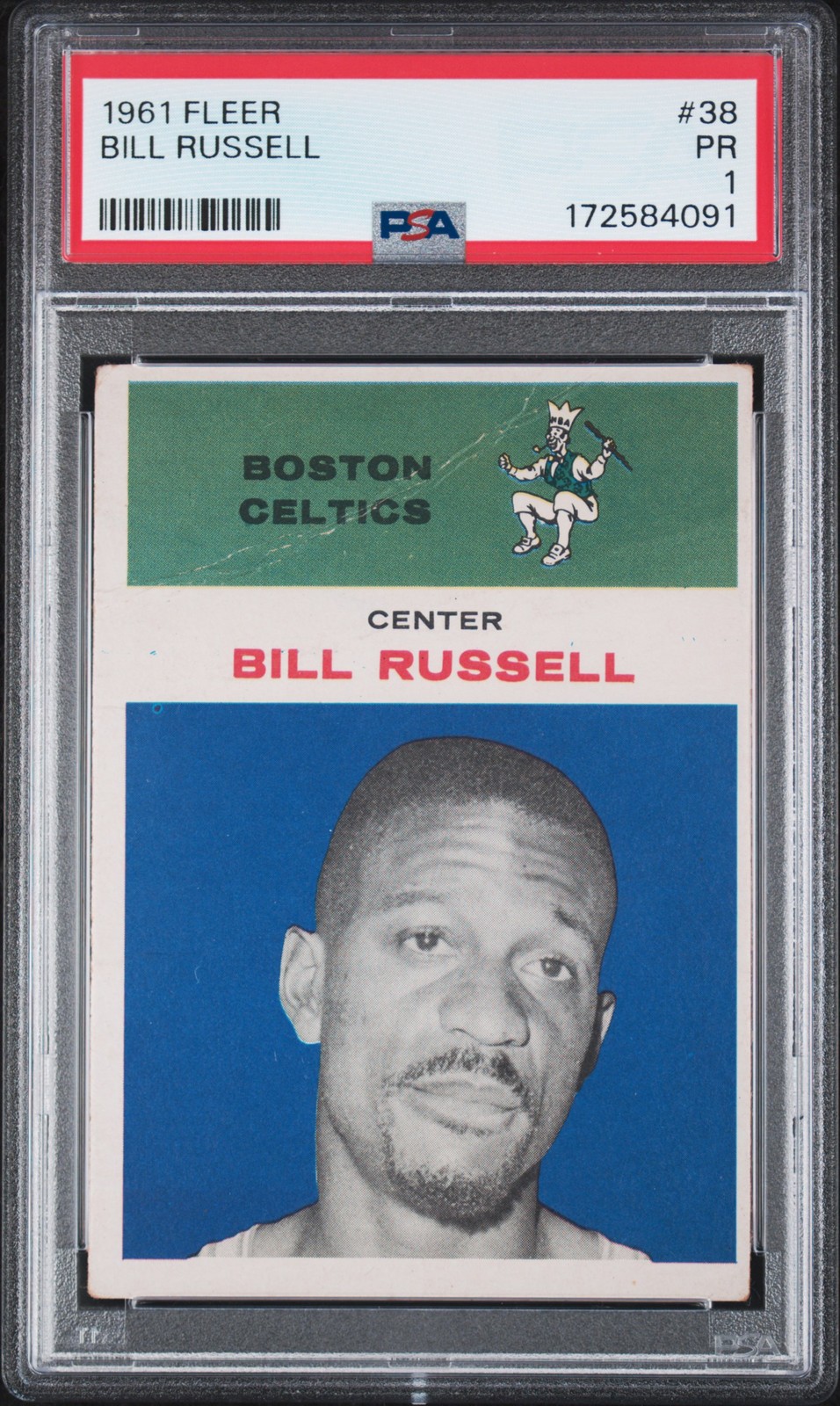 1961 FLEER #38 BILL RUSSELL PSA 1