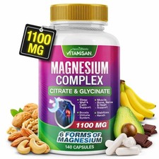 Magnesium Complex  Essential Magnesium Supplement 1100 mg support fitness 140