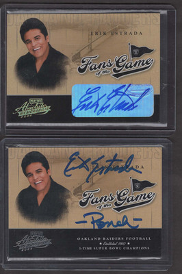 2004 Erik Estrada RAIDER NATION FAN PSA in-the-presence BASE / COA CHASE Raiders