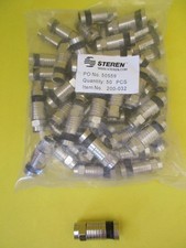 50 Lot F-Type Compression Coax Connector Male RG6 Quad Shield Weatherproof NIP