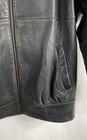 Vintage 80s Brass Plum Nordstrom Men's Black Leather Full Zip Jacket Sz S — photo 5