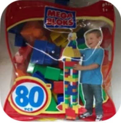 Mega Bloks 80 Stück Blöcke Set. Nagelneu & Versiegelt. Nie wissentlich bespielt