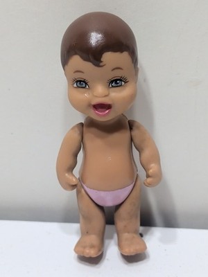 2006 MATTEL BARBIE HAPPY FAMILY KRISSY GIRL BABY DOLL PINK POLKA DOT BROWN HAIR