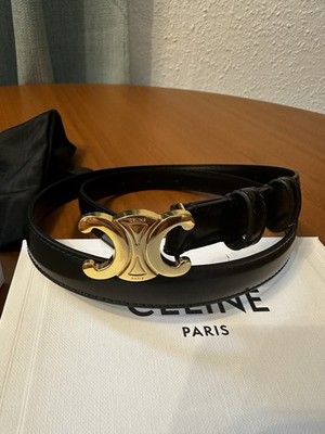 Celine Triomphe Belt Gold Hardware 80