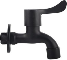 Garden faucet Outdoor faucet Stainless steel Black wall-mounted...