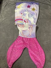 Blankie Tails Unicorn Print Purple Pink Girls Mermaid Style Blanket