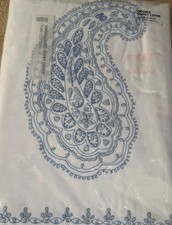 Marks & Spencer Pure Cotton Embroidered Double Duvet Cover & 2 Pillowcases