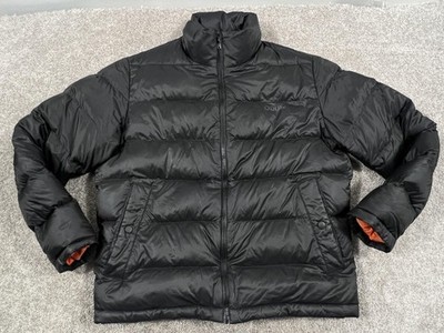 Hugo Boss HUGO Jacket Mens Medium Black Puffer Quilted Orange Lined Winter