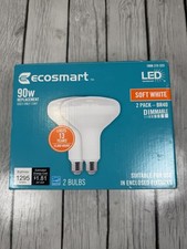 EcoSmart 90W Equivalent Soft White BR40 Dimmable LED Light Bulbs 2-Pack Open Box