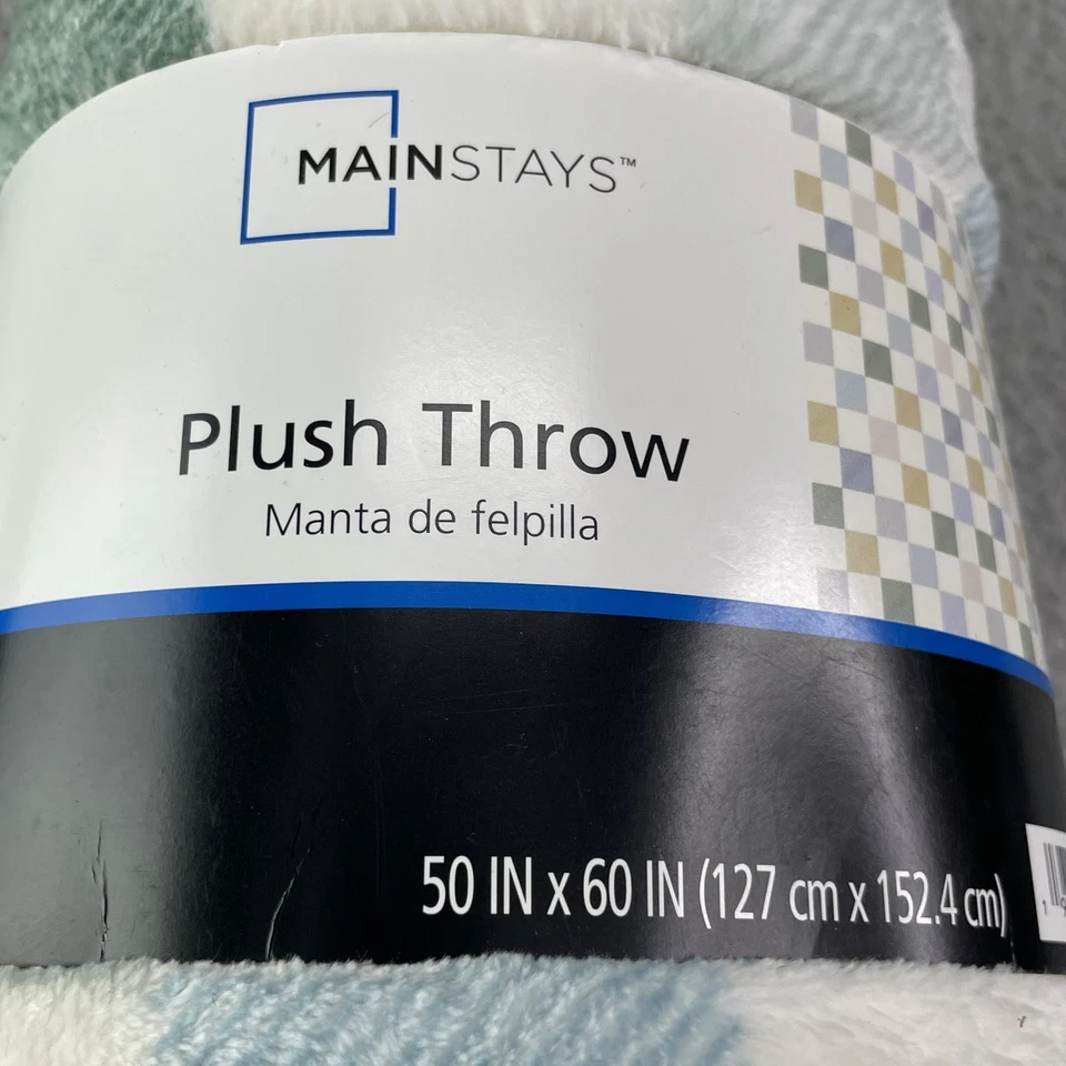 Mainstays Fleece Plush Throw Blanket 50" x 60" inches Home Decor Cozy Travel - Image 2 of 4