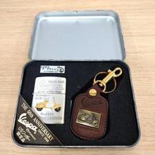 Zippo Vespa 50th Anniversary Limited Edition Vintage Keychain Set New