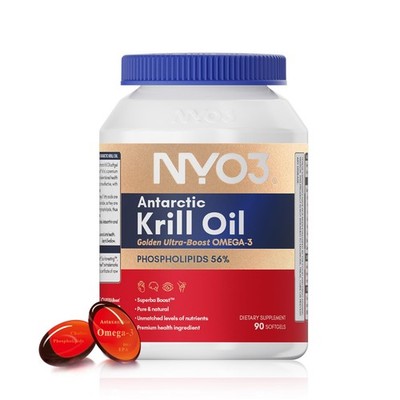 NYO3 1500mg Krill Oil Omega 3 Supplement, Senior's Top Choice, High Content E...