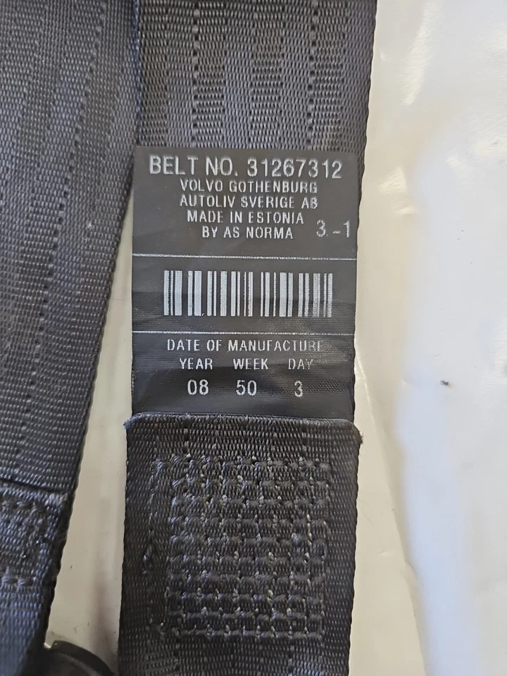 Volvo C30 2007-2013 pasajero delantero derecho SRS cinturón de seguridad retractor OEM Foto 2 de 4