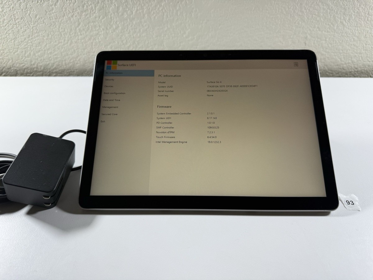 Microsoft Surface Go 4 tablet Intel N200 8 Gb 128 Gb Model 2067 No
