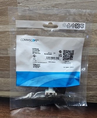 Commscope/Uniprise Cat6 Modular Jack, Black UNJ600-BLK