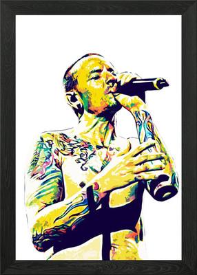 Chester Bennington Gerahmtes Wandbild Poster Leinwanddruck Bild