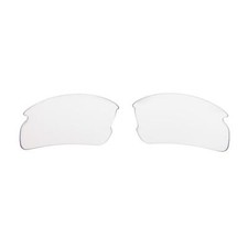Walleva Clear Non-Polarized Lens And Black Rubber Kit For Oakley Flak 2.0 OO9295