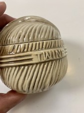 Vintage String Yarn Twine Holder Dispenser 4" Shaped Like a Ball of Twine JAPAN