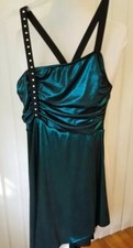 Weissman Adult/Jr Girl Medium Teal Shimmer Leotard Dance DressCostume Worn Once