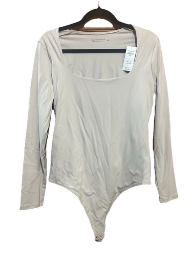 Body donna Abercrombie & Fitch Tan morbido collezione AF taglia large nuovo con etichetta - Foto 4 di 4