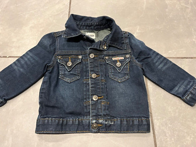 HUDSON Toddler girls dark distressed denim jacket 2T