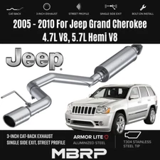 MBRP 3" Cat-Back AL Exhaust Single Exit w/SS Tip For 05 - 10 Jeep Grand Cherokee