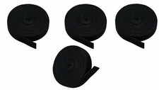 4 PCS 0.75" One Wrap Hook  Loop Fastening Tape 5 yd/Roll Black, CNE589138