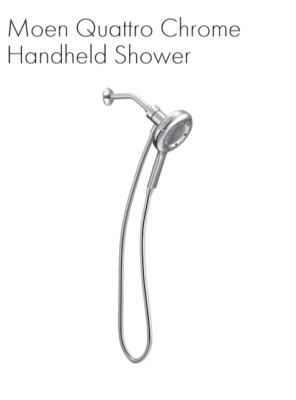 Moen N400H0CH Quattro Handheld Four Unique Shower Experiences and Magnetix Dock,