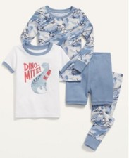 Old Navy Unisex Graphic 4-Piece Pajama Set For Toddler Size 5T NWT FreeShipping