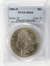 1883-O Morgan Silver Dollar PCGS MS65 $1