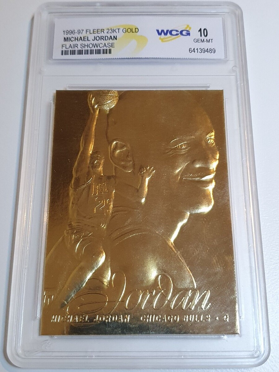 1996 Fleer Michael Jordan 23KT Gold Flair Showcase - Gem Mint 10