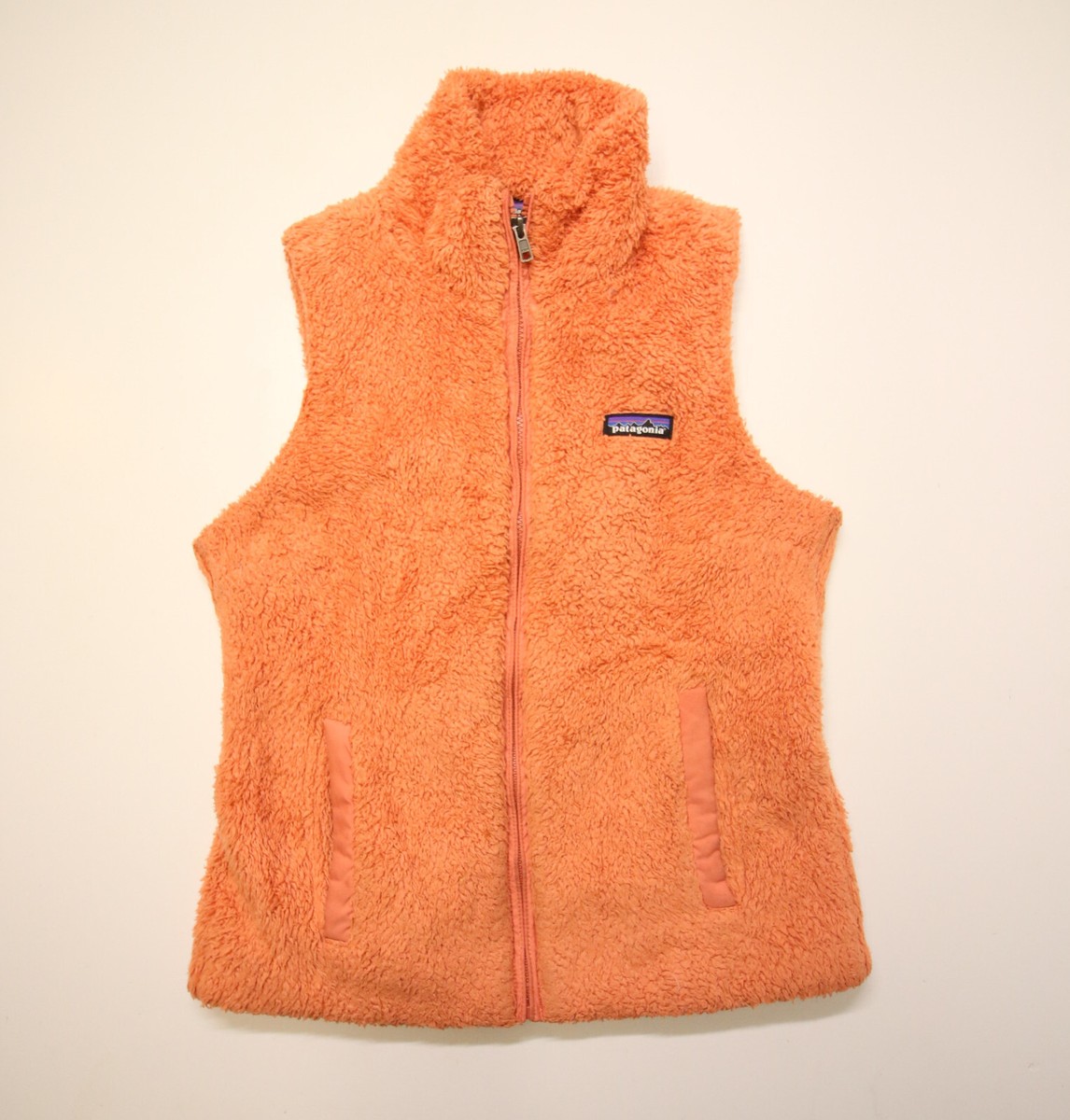 Patagonia Los Gatos Sherpa Pile Fleece Vest Womens Small Mock Zip