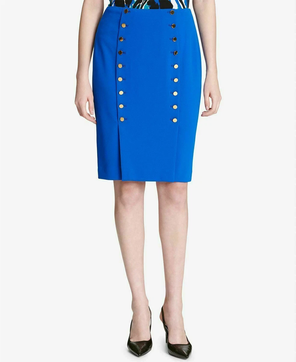 Womens button clearance front pencil skirt