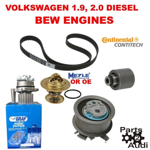 Timing Belt Water Pump Kit Fits VW Diesel 1.9 BEW Timing Belt TDI CONTI