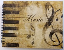 Piccadilly Blank Sheet Music Spiral Notebook Hardcover 11" x 9"