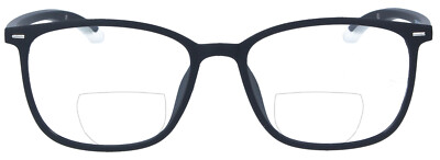 Leichte Bifokalbrille JULES in Schwarz mit Sehstärke und Addition R / L gleich