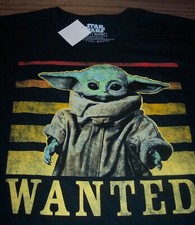 STAR WARS The Mandalorian BABY YODA Wanted Poster T-Shirt 2XL XXL NEW The Child