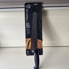 MERCER CULINARY M23210 MILLENNIA 10" WIDE WAVY EDGE BREAD KNIFE, BLACK HANDLE 