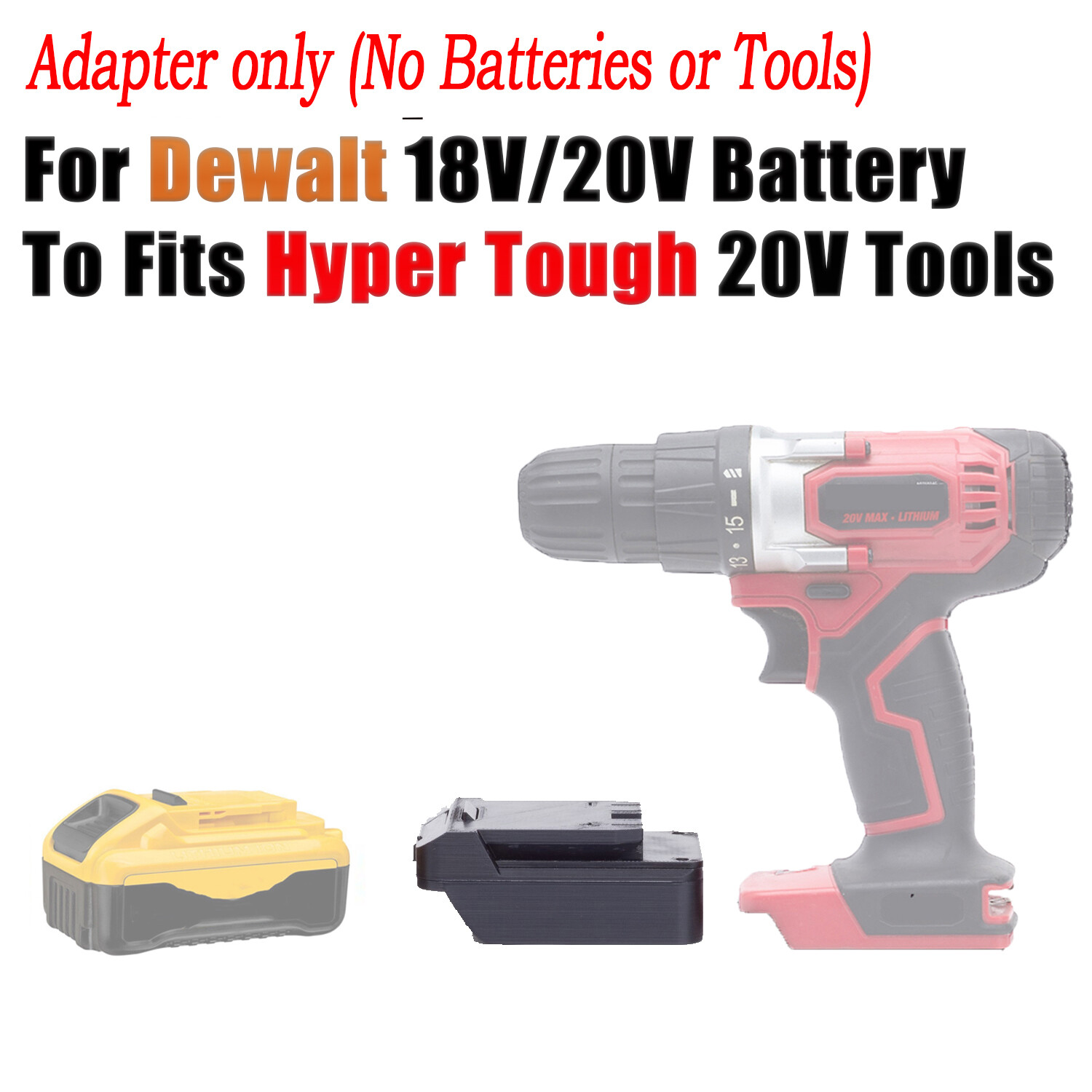 For Dewalt 18V 20V Li-Ion Battery To Fits For Hyper Tough 20V Power Tools US