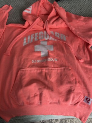 Lifeguard Hoodie Adult Large Life Guard Old Orchard Beach Maine